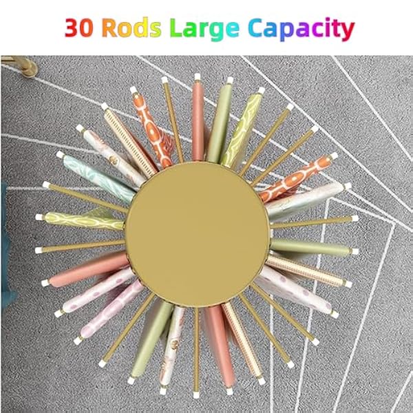 Iron Scarf Rack, Silk Scarf Display Rack Floor-Standing, 360° Rotating Clothing Display Stand, Adjustable Height, For Showcase Scarves And Scarves,White,S